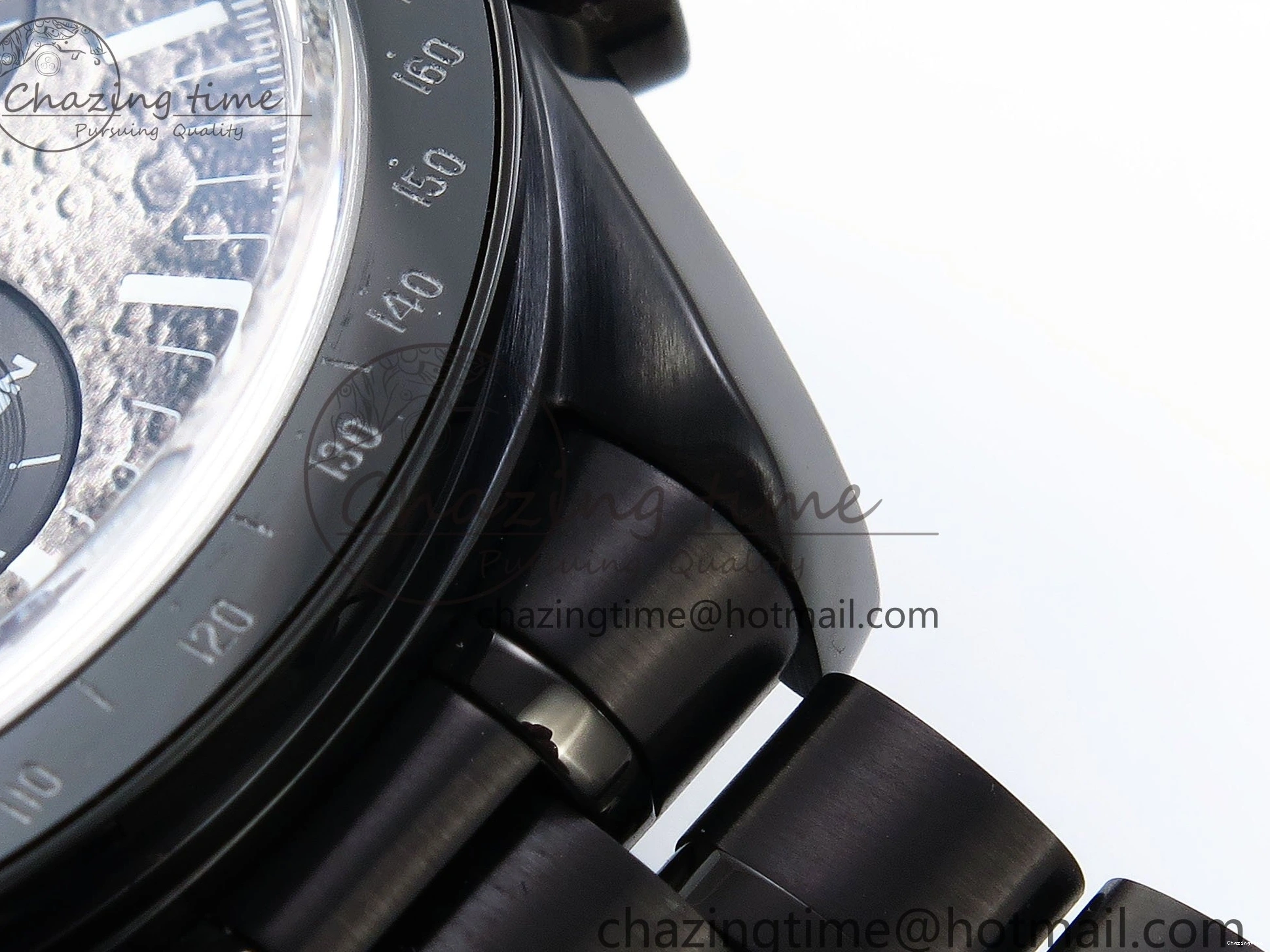 0413 Speedmaster Black Benom PVD Moon RMF Best Edition on PVD Bracelet Lemania HW WrinkleFree 7727